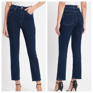 PAIGE sz 25 High Rise Cindy Jeans California Dark Blue Wash Denim Ankle Stretch